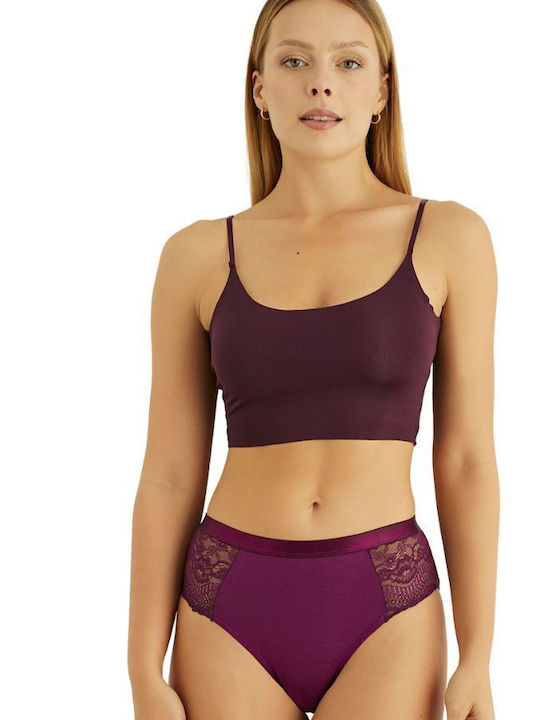 Sexen Bumbac Femeie Alunecare Violet