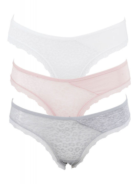 G Secret Baumwolle Damen Slip 3Pack mit Spitze