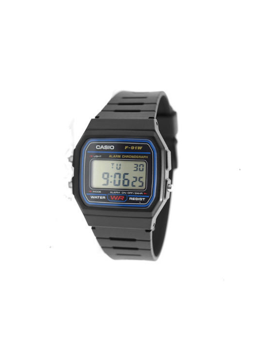 Casio Digital Watch Battery with Black Rubber S...