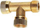 Aquajet T Shaped Connector Pipe Bronze