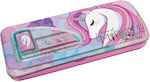 Graffiti Unicorn Pencil Case Full Metal with 1 Compartment Pink