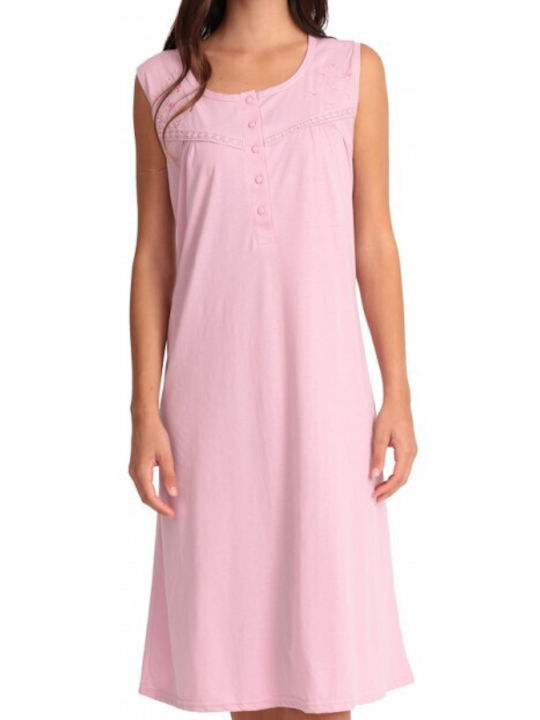 Lydia Creations Summer Women's Nightdress Pink