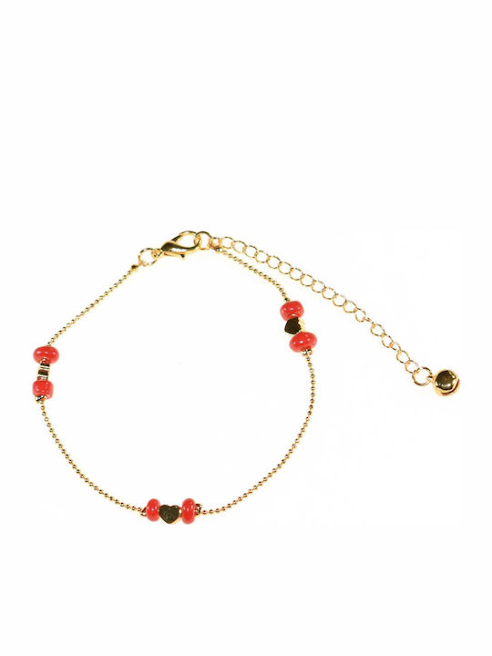 Bizoutaki Gold Plated Brass Anklet from Brass 20cm