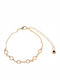 Bizoutaki Gold Plated Brass Anklet from Brass 20cm