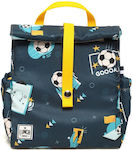 School Insulated Shoulder Lunch Bag 5lt Multicolour Football 21 x 16 x 24cm