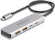 DeLock USB Хъб 4 Порта USB 3.1 с USB-C Интерфейс Сив