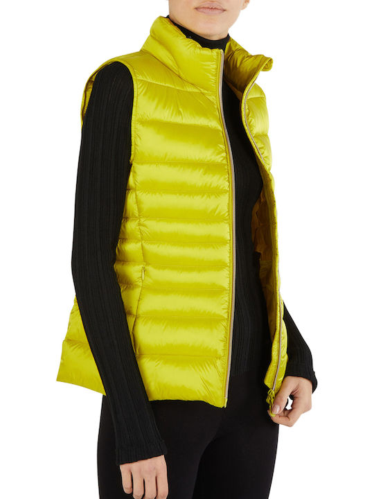 Scurtă Jachetă de femei Fără mâneci Puffer Verde