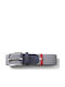 Men's Belt Leather Knitted Gray