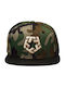 TRIBAL GEAR Jockey mit geradem Schirm Schwarz Camo