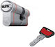 Mauer Lock Cylinder Security Elite Red Line 2 62mm (31-31) Silver