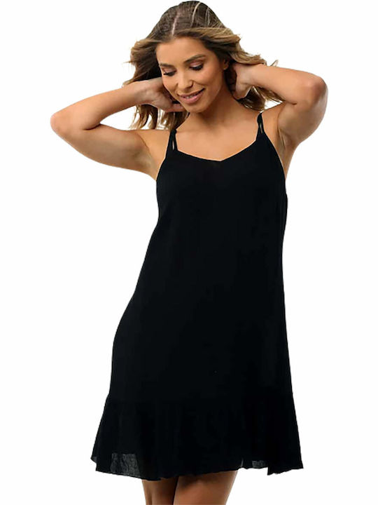 Bonatti Γυναικείο Κοντό Φόρεμα Παραλίας Μαύρο