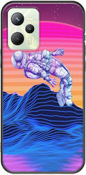 Neon Astronaut Silicone Back Cover Black ()