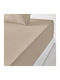 La Redoute Interieurs Cearșaf Single cu Elastic 90x200+35cm. Bej