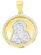 Eforo Charm Talisman Constantine Virgin Mary in 14K Gold with Zircon