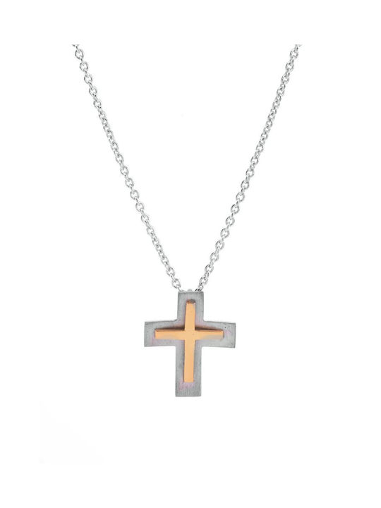 Paraxenies Men's Cross from Silver with Chain