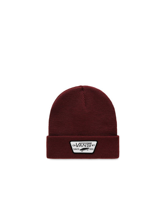 Vans Milford Beanie Unisex Σκούφος Πλεκτός σε Μπορντό χρώμα