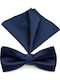 Legend Accessories Set Papion din material textil Albastru marin -NAVY