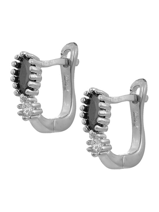 Sava Jewellery Earrings Hoops with Clip made of Silver