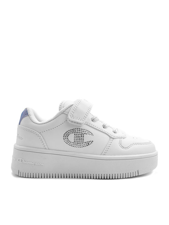 Champion Rebound Kids Sneakers with Scratch White