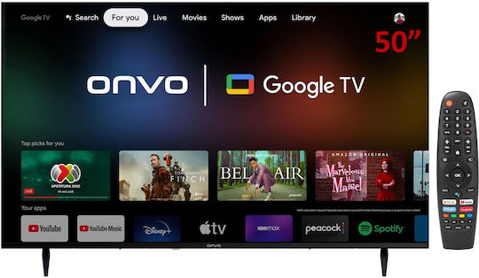 Onvo Smart Τηλεόραση 50" 4K UHD LED OV50F950 HDR (2023)