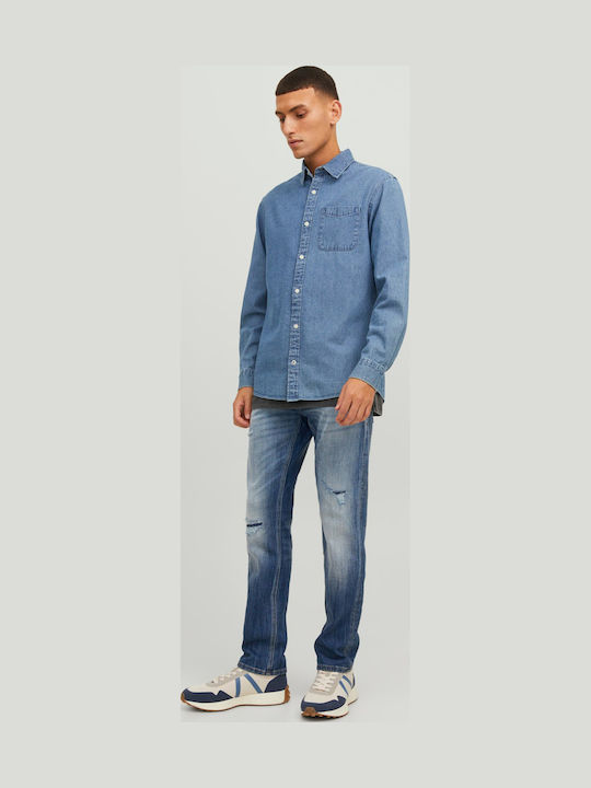 Herren Jeanshose mit Regulär Tapered Anwendung Blau