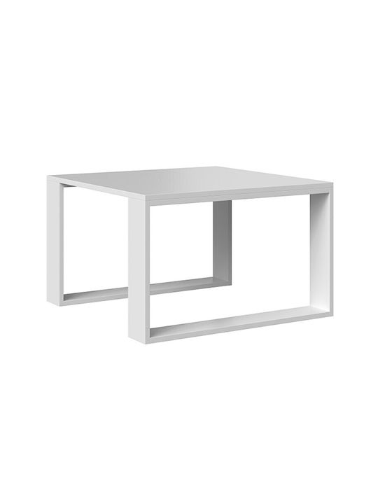 Square Coffee Table Mini Biel White L67xW67xH40cm