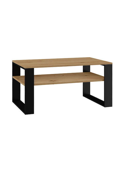 Modern Rectangular Wooden Coffee Table Natural L90xW58xH50cm