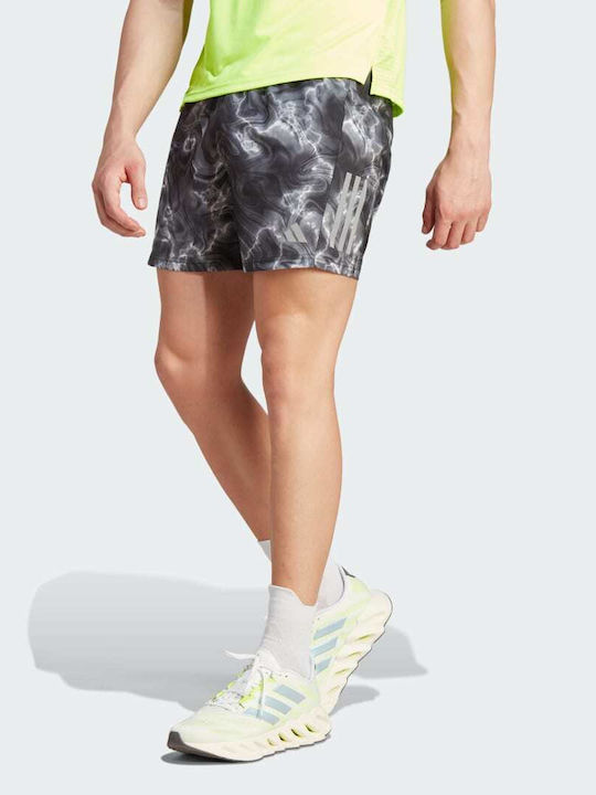 Adidas Allover Print Αθλητική Ανδρική Βερμούδα Γκρι