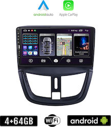 Kirosiwa Ηχοσύστημα Αυτοκινήτου για Peugeot 207 (Bluetooth/USB/WiFi/GPS/Apple-Carplay/Android-Auto) με Οθόνη Αφής 9"