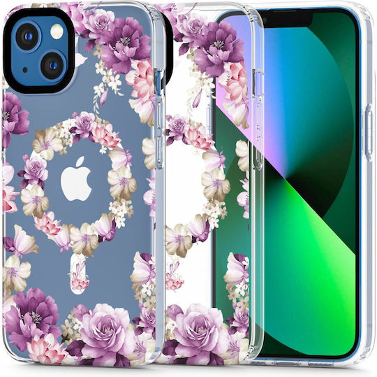 Tech-Protect Magmood Magsafe Back Cover Πλαστικό Rose Floral (iPhone 13 mini)