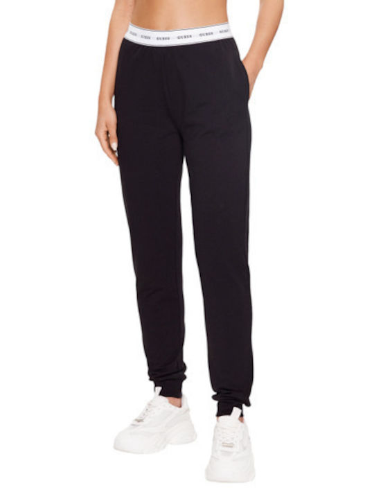 Guess Hohe Taille Damen-Sweatpants Jogger Schwarz