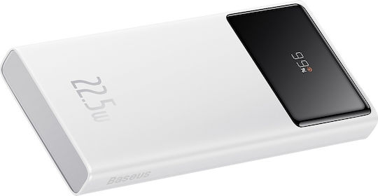 Baseus Star-Lord Външна Батерия 10000mAh 22.5W с 2 USB-A Изходни Порта и USB-C Изходен Порт Power Delivery Бяла