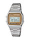 Casio Ψηφιακό Ανδρικό Ρολόι Χρονογράφος Μπαταρίας με Ασημί Μεταλλικό Μπρασελέ