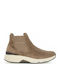 Wildleder Stiefeletten Damen Ankle Boots Beige