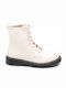 Malesa Women's Combat Boots Beige