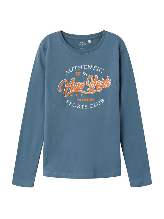 Name It Kids' Blouse Long Sleeve Light Blue New York