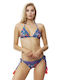 Piha Bikini Set Triangle Top & Slip Bottom Blue