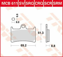 TRW Мотоциклетни Накладки Forward За Yamaha YZF-R6 / XJR TRW Мотоциклетни Накладки Forward За Yamaha YZF-R6 / XJR