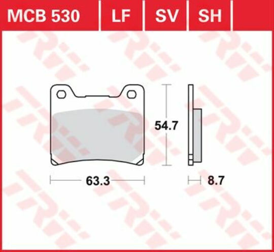 TRW Motorcycle Brake Pads Front for Yamaha TZR / XJ