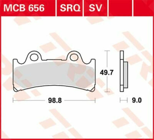 TRW Τακάκια Μοτοσυκλέτας για Yamaha YZF 750