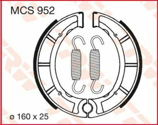 TRW Bremsbacken Für Yamaha DT 250 / XT 500