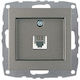 Mono Electric Mono Electric Telefonsteckdose Ohne Rahmen Einzeln in Grau Farbe 500-002305124