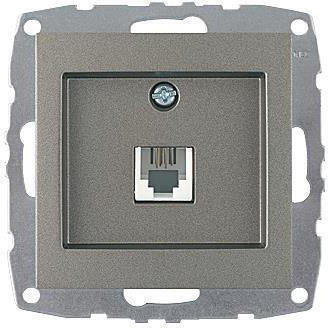 Mono Electric Mono Electric Telefonsteckdose Ohne Rahmen Einzeln in Grau Farbe 500-002305124