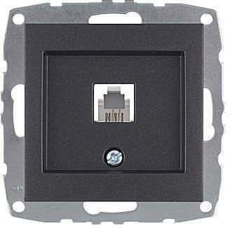 Mono Electric Πρίζα Τηλεφώνου χωρίς Πλαίσιο Μονή σε Γκρι Χρώμα 500-002005124