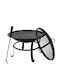 Wiltoc Kamin Draußen Metallisch Schwarz 56x56x51cm