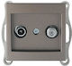 Mono Electric Satellite Antenna Socket Terminal in Gold color 500-002305140