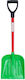 Vltools Schneeschaufel mit Stiel 112cm und Plastikgriff