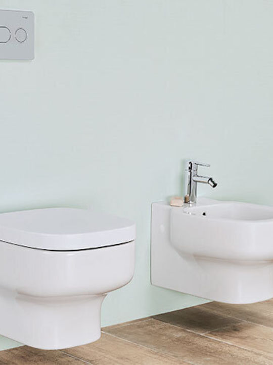 Sanitana Be You Wandhängende Toilette mit Deckel Thermodur Sanftes Schließen Weiße