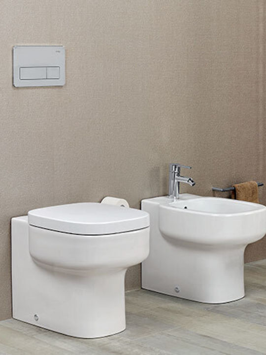 Sanitana Be You Toaletă de podea cu Capac Thermodur Închidere lentă Albă