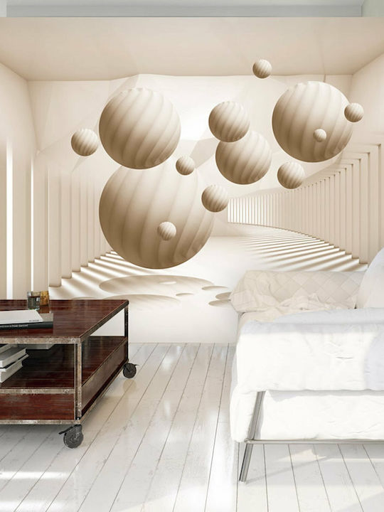 Wall Mural Balls Fabric Beige L200xW140cm